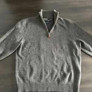 Mens Ralph Lauren wool 1/4 zip up sweater - Size M